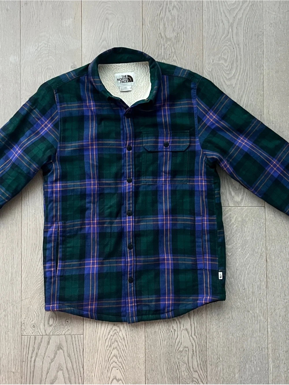 The North Face Men's Size S Fleece Lined Plaid Shacket Shirt Jacket